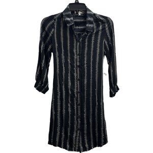 Bella Dahl Girl Shirt dress Color Black Size 14